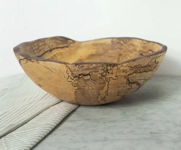 Peterman’S Spalted Maple Oval Serving Bowl – 10" Length 1