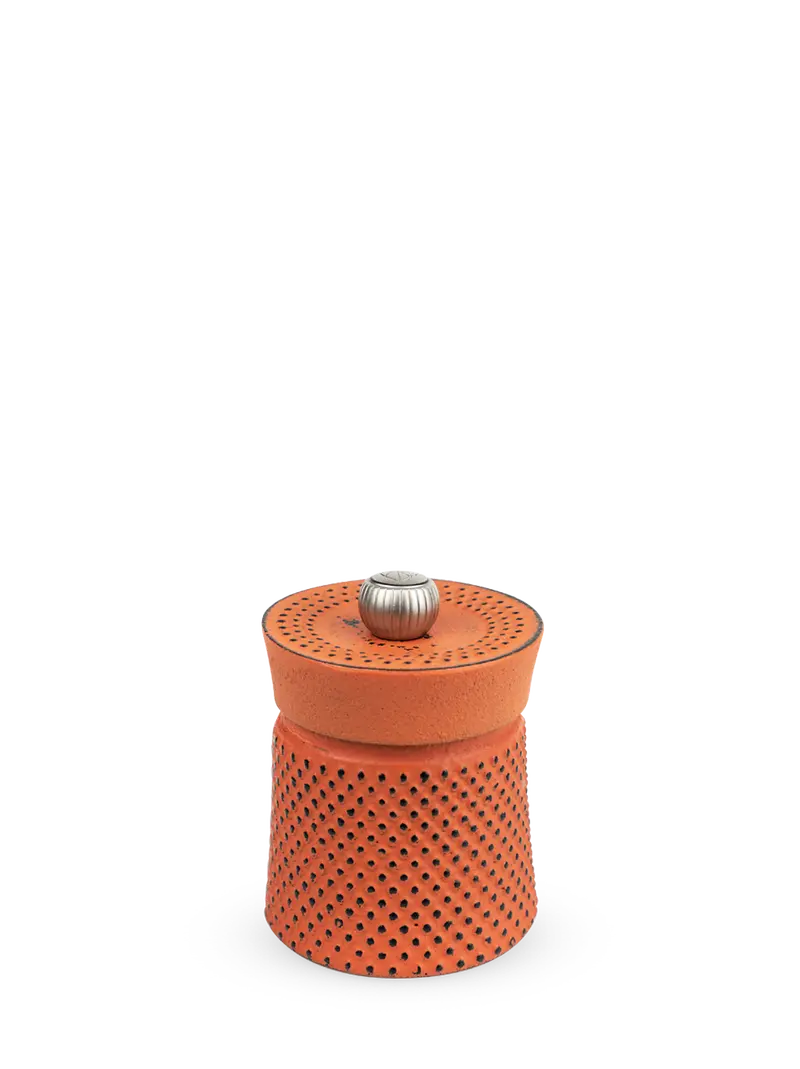 Peugeot Bali Cast Iron Pepper Grinder In Vibrant Orange 1