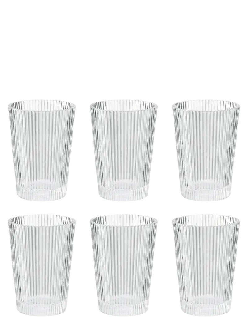 Pilastro Set Of 6 Clear 330 Ml Drinking Glasses 1