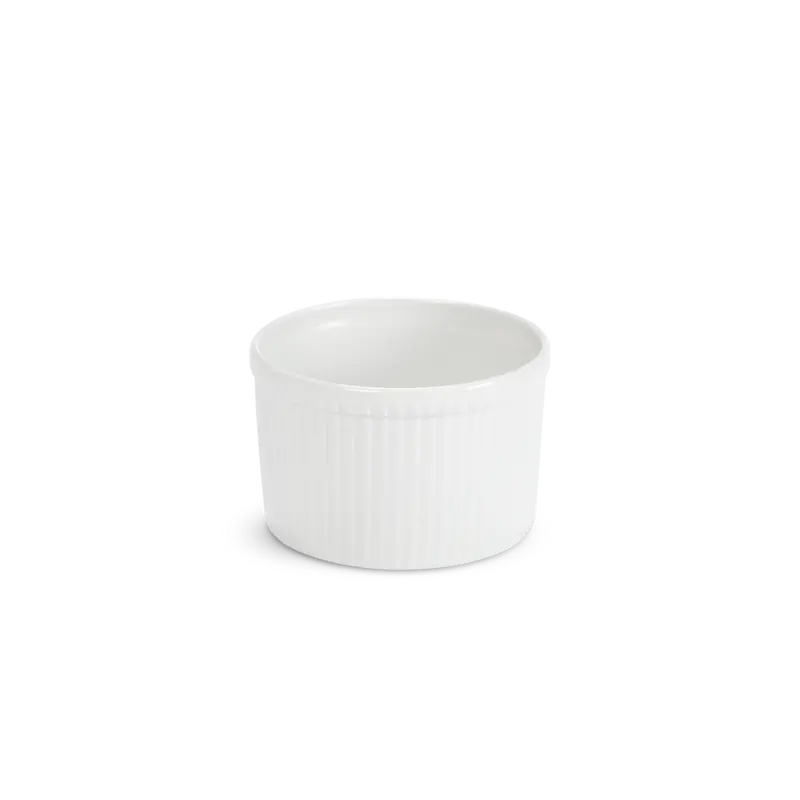 Pillivuyt Classic Pleated Soufflé Dish – Single Ceramic Ramekin 1