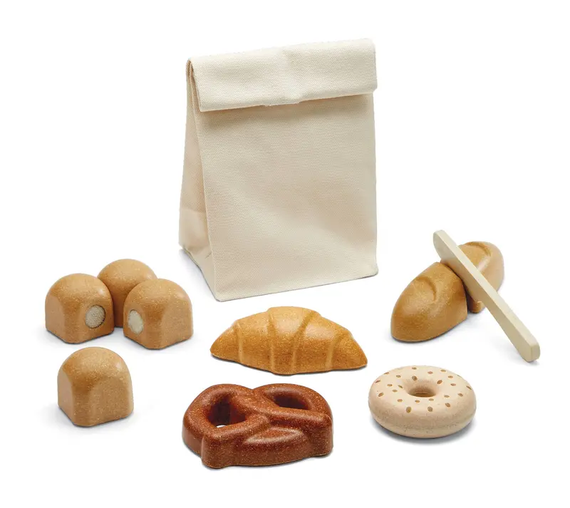 Plantoys Organic Bread Pretend Play Set – Sustainable Kids’ Kitchen Toy 1