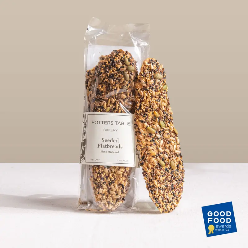 Potters Table Seeded Olive Oil Flatbreads – Wholesome, Crunchy Cracker 1