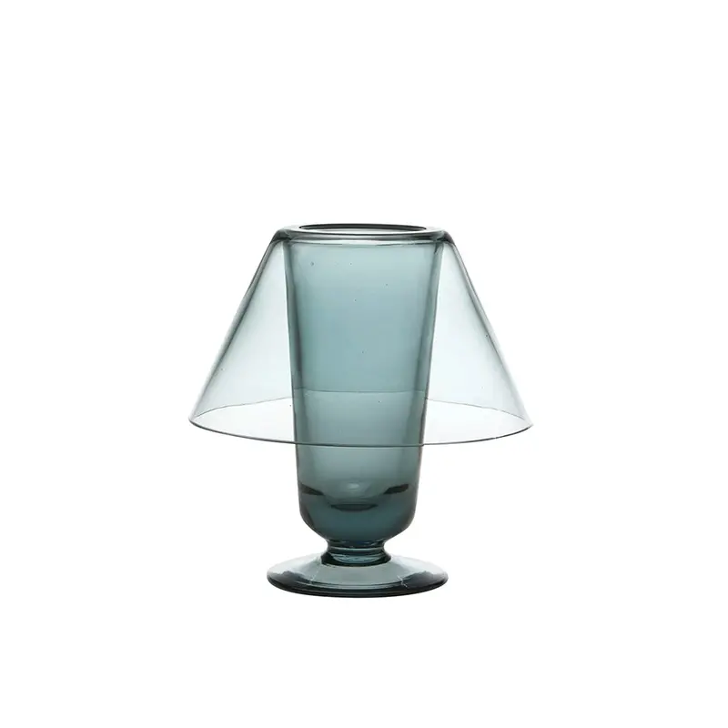 Puro Acquamarina Glass Candle Holder – Ocean-Tone Decor Accent 1