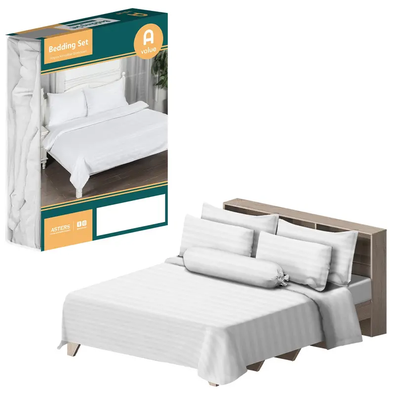Queen-Size Striped Bedding Set 1