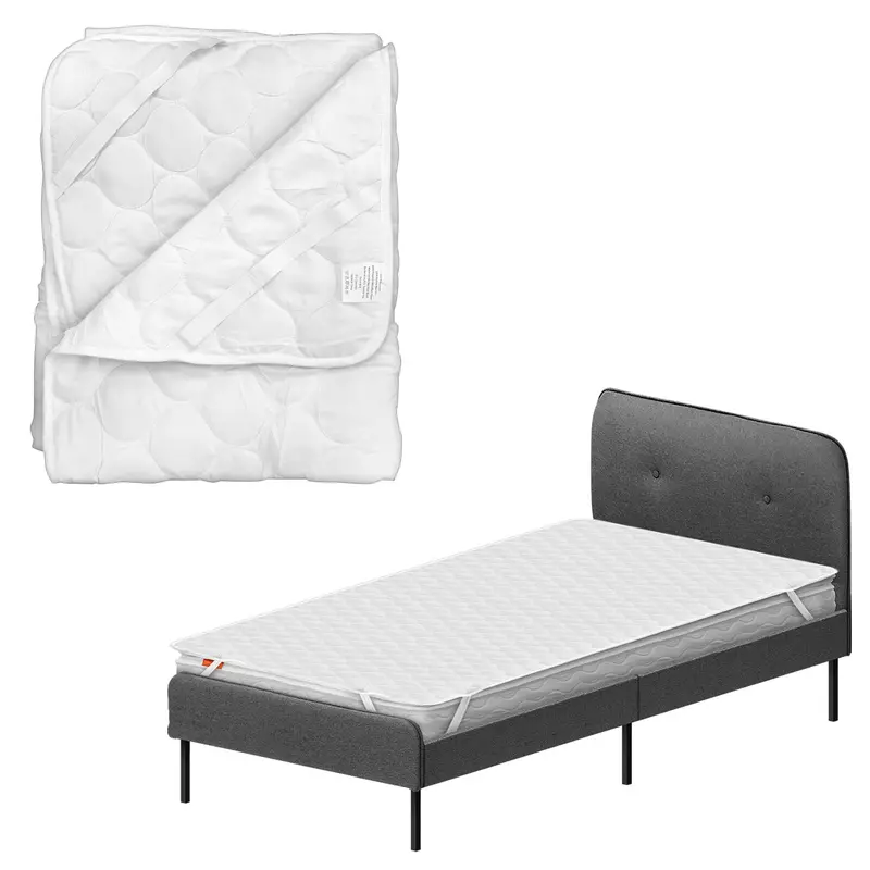Quilted Cotton Mattress Protector – Single Size Bed Cover 1