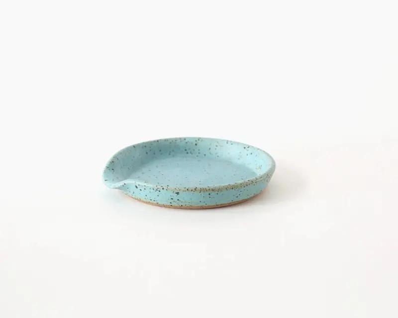 Rachaelpots Ceramic Spoon Rest – Robin’S Egg Blue Glaze 1