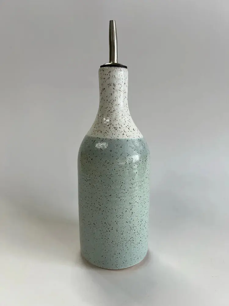 Rachaelpots Large Oil Cruet In Nude And White Finish 1