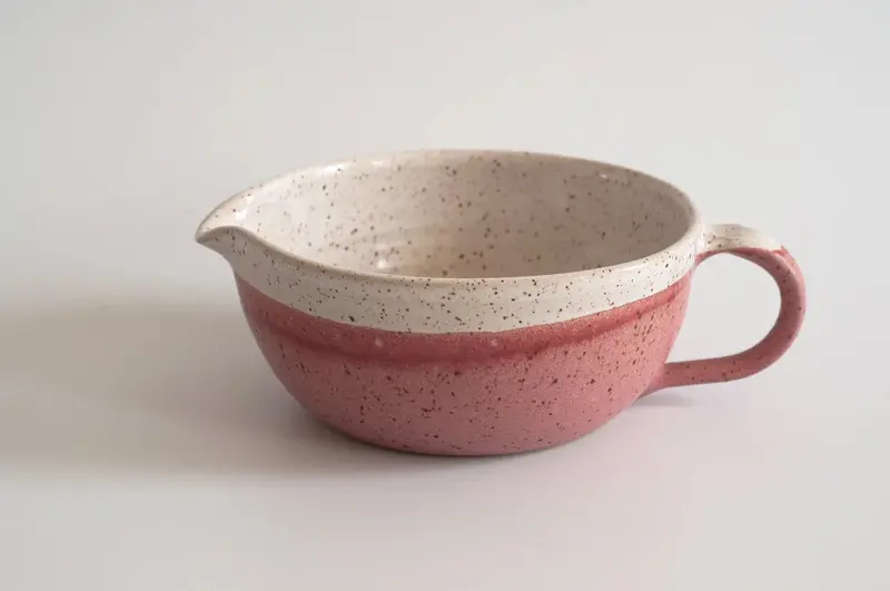 Rachaelpots Pink Salad Dressing Bowl With Pour Spout 1