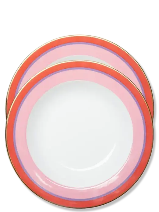 Rainbow Rosa Ceramic Soup Plates (Set Of 2) 1