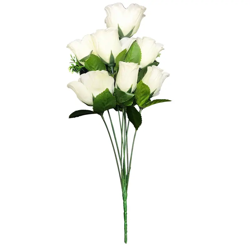 Realistic Artificial Flower Bouquet – Silk Hydrangea Arrangement In Decorative Vase 1