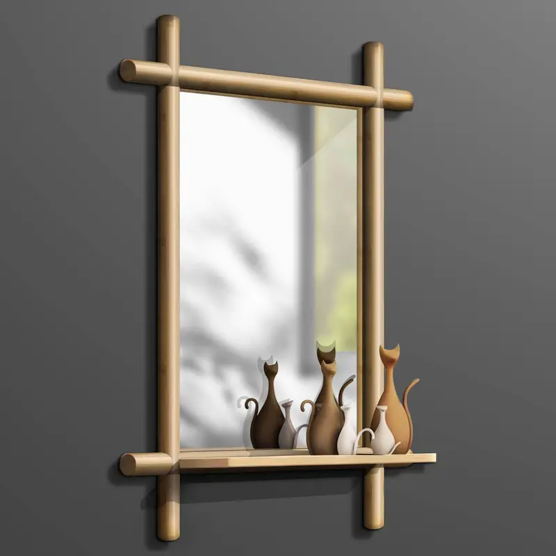 Rectangular Wall Mirror – 55 × 74 Cm 1