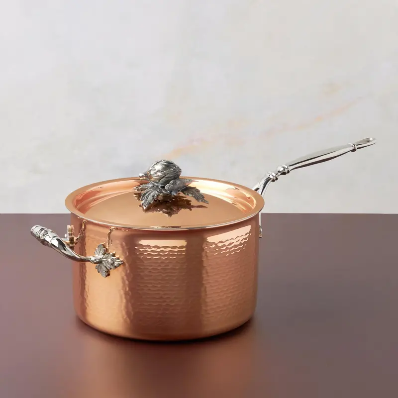 Ruffoni Opus Cupra Deep Saucepan – 4-Quart Copper-Bonded 1