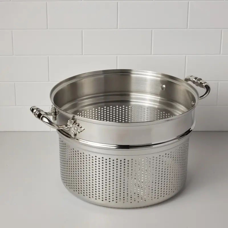 Ruffoni Premium Pasta Insert – 10-Inch Perforated Stainless Steel Strainer For Large Pots 1