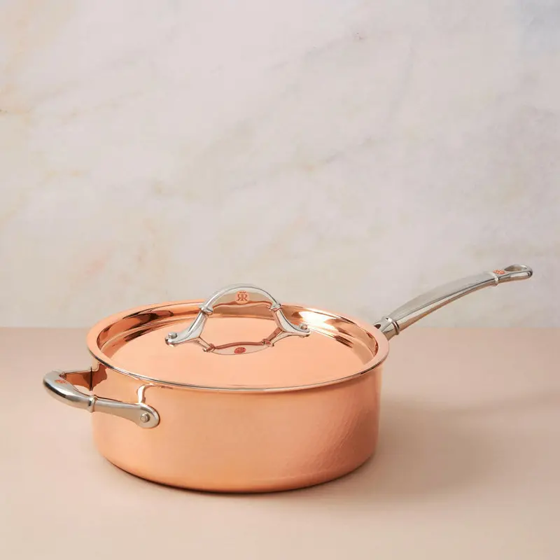 Ruffoni Symphonia Cupra Saute Pan – 4-Quart Copper-Infused Stainless Frying Pan 1