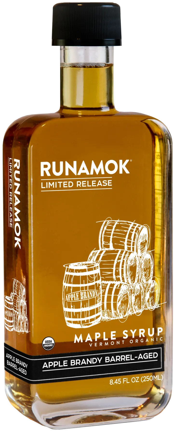 Runamok Apple Brandy Barrel-Aged Organic Maple Syrup – Rich & Complex 1