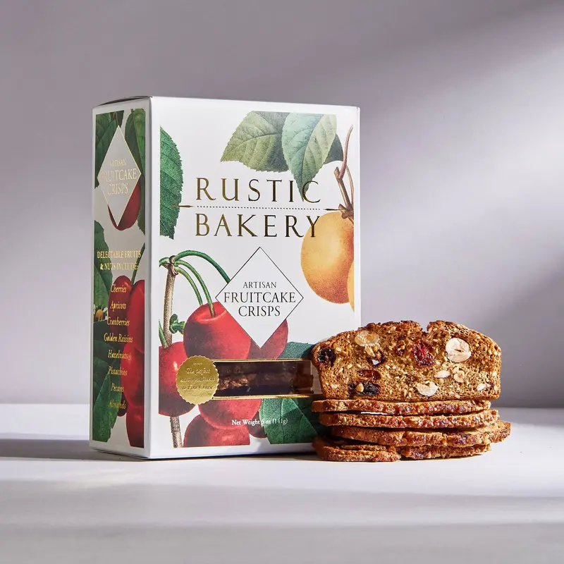 Rustic Bakery Artisan Fruitcake Crisps | Modern Christmas Snack Crackers 1