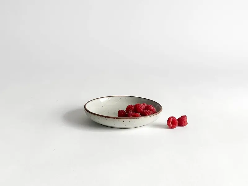 Sarah Kersten Basin Collection Appetizer Dish – Pacific White Ceramic 1