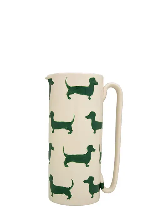 Serlio Bassotti Forest Green Ceramic Carafe 1
