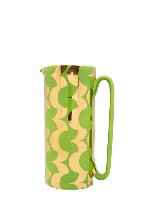 Serlio Cicappa 24K Gold-Edged Green Carafe 1
