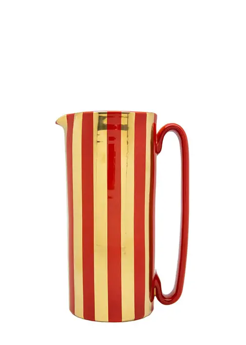 Serlio Mercante 24K Gold & Crimson Red Carafe 1