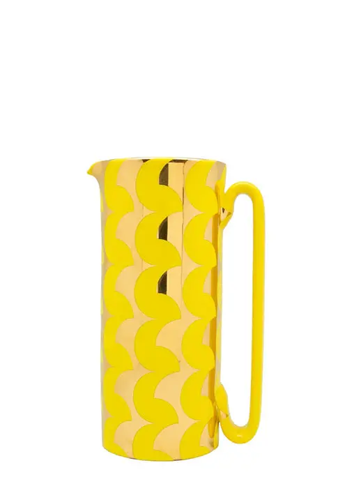 Serlio Zigzag 24K Gold & Golden Yellow Carafe 1