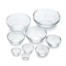 Set Of 6 Clear Gigogne Bowls | Duralex Stackable Kitchenware 1