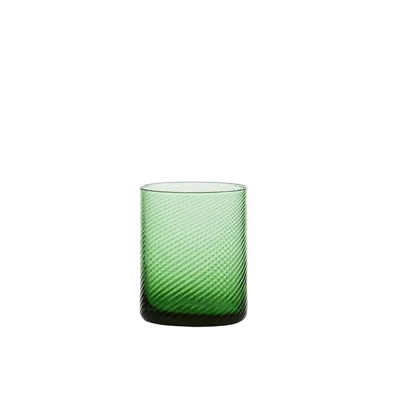 Set Of 6 Gritti Torsè Water Glasses In Empoli Green – Italian Crafted Glass 1