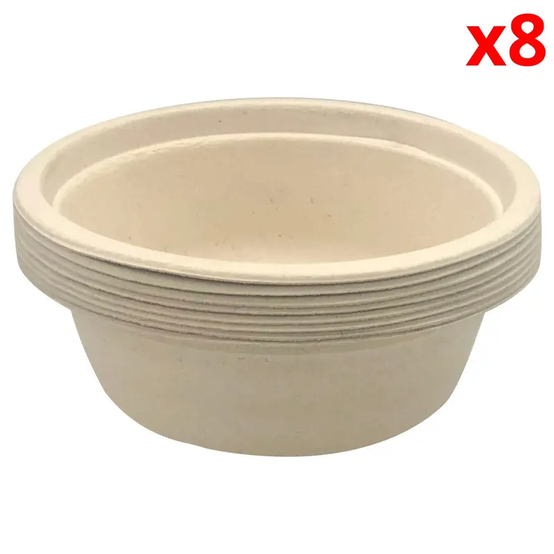 Set Of 8 Disposable Paper Bowls (6-Inch Diameter) 1