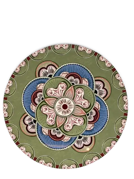 Set Of Two Natural Fiber Disk Placemats For Modern Dining 1