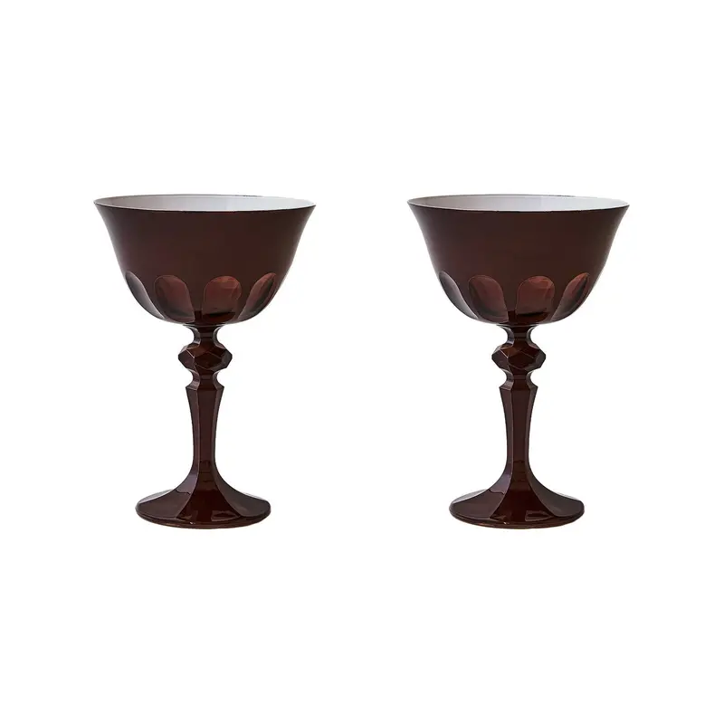 Sir|Madam Rialto Ox Blood Coupe Drinking Glasses, Set Of 2 1