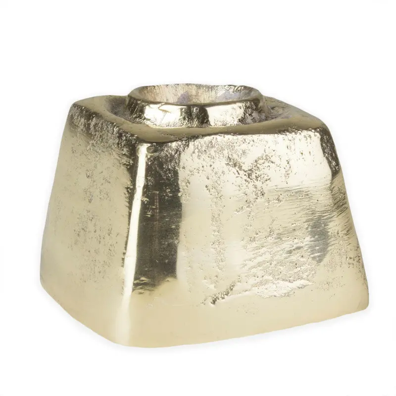 Sir|Madam Rough-Cast Taper Block – Textured Wooden Candle Holder Base 1