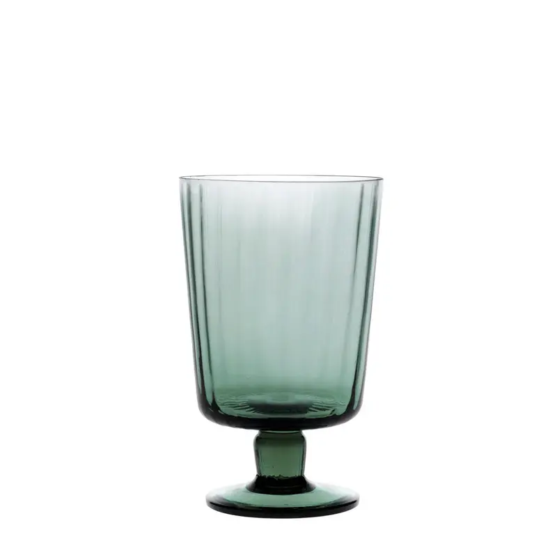 Six-Piece Plissé Acquamarina Stemmed Glass Set 1