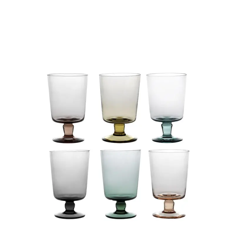 Six-Piece Puro Multicolor Stemmed Glass Set 1