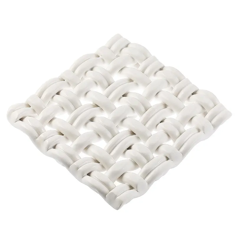 Skyros 8-Inch Square Matte White Trivet 1