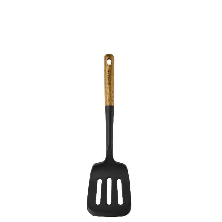 Slotted Silicone Turner For Flipping & Draining 1
