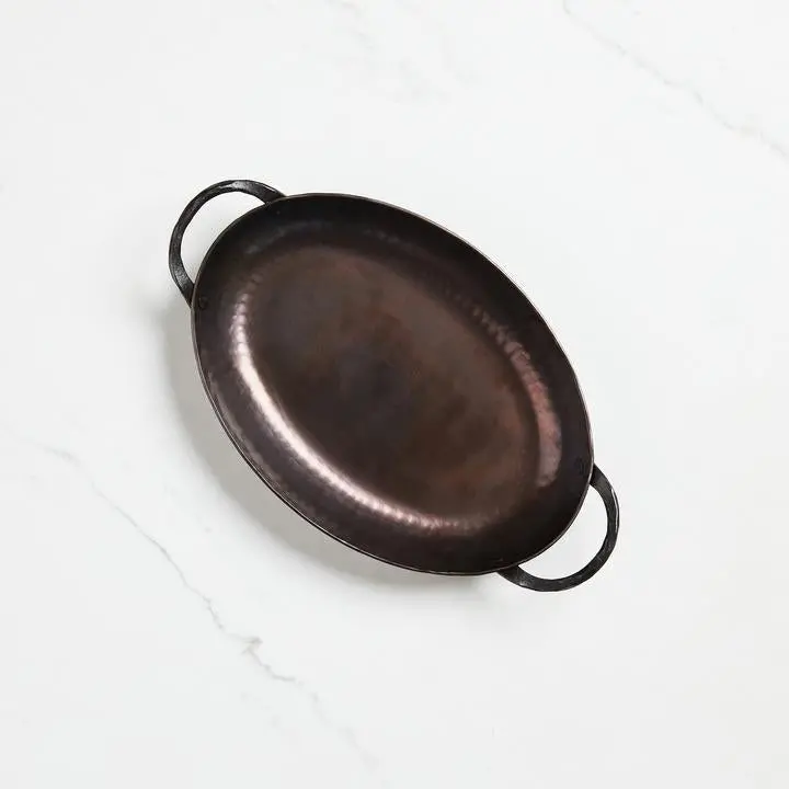 Smithey Carbon Steel Oval Roasting Pan – Oven-Safe & Dishwasher-Friendly 1