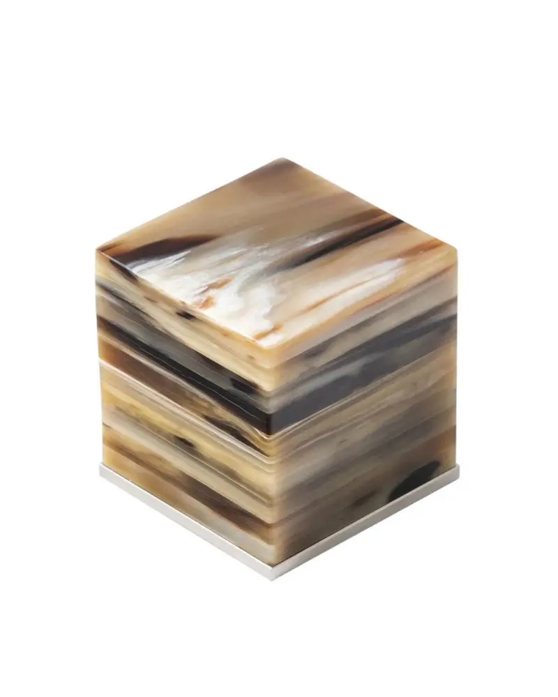 Solid Glass Paperweight Cube – Minimalist Accent 1