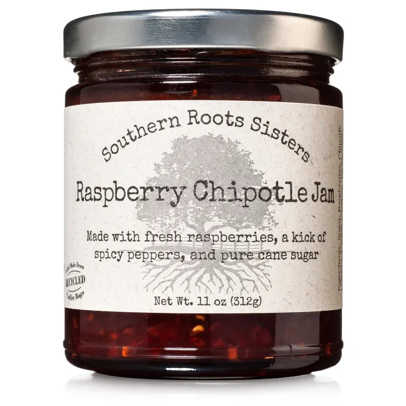 Southern Roots Sisters Raspberry Chipotle Jam – Smoky-Sweet Preserve 1