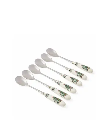 Spode Christmas Tree Teaspoon Set – 6-Piece Festive Cutlery 1