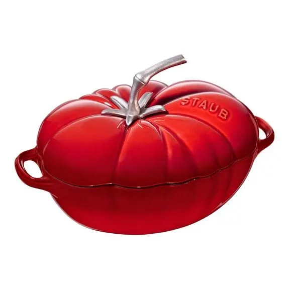Staub 3-Quart Enameled Cast Iron Tomato-Shaped Cocotte 1