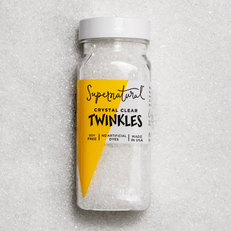 Supernatural Crystal Clear Twinkles Sanding Sugar – Transparent Sparkle Topping 1