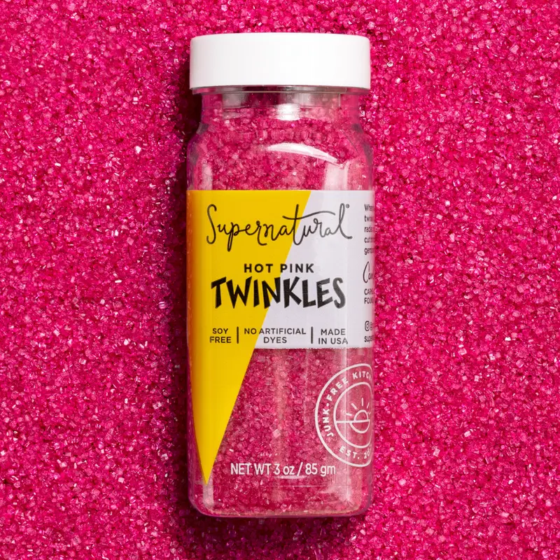 Supernatural Hot Pink Twinkles Sanding Sugar – Edible Sparkling Decor 1