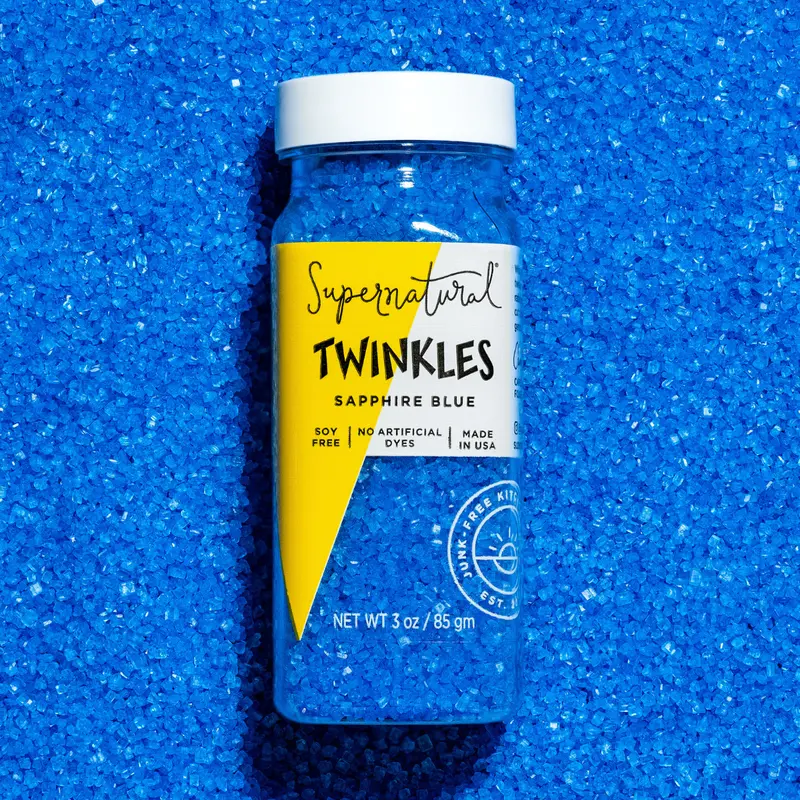 Supernatural Sapphire Blue Twinkles Sanding Sugar – Vibrant Edible Shine 1