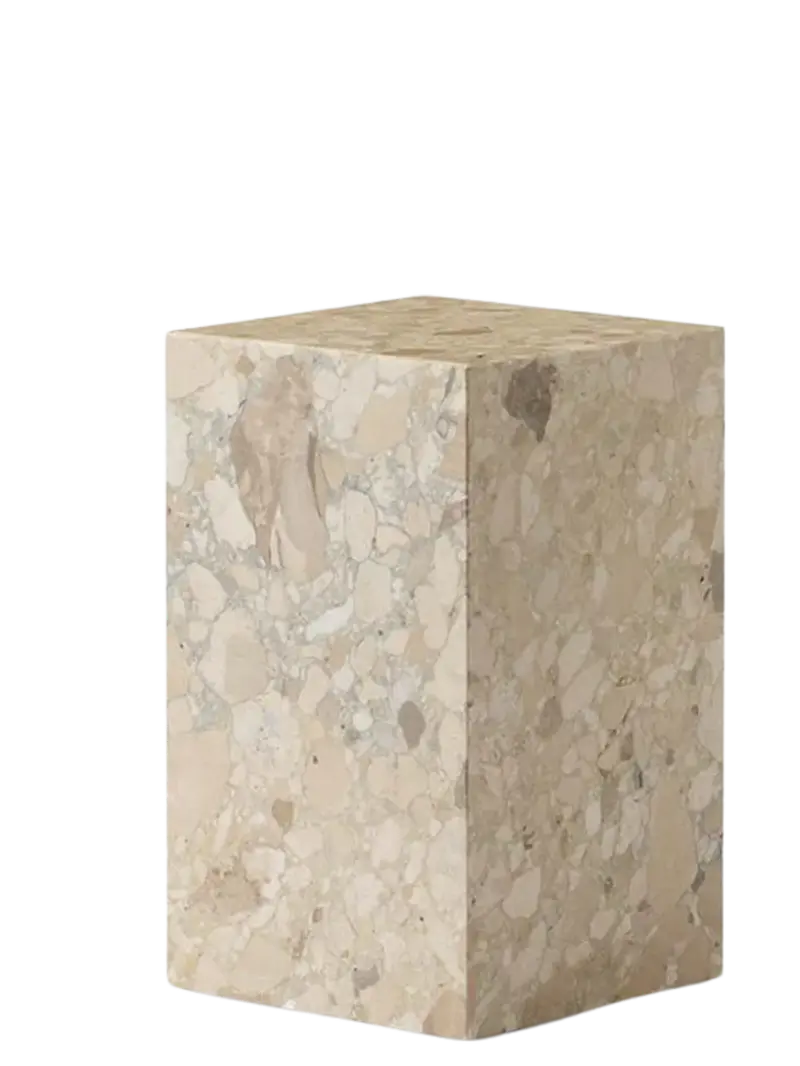 Tall Plinth Dining Table In Kunis Breccia Marble 1
