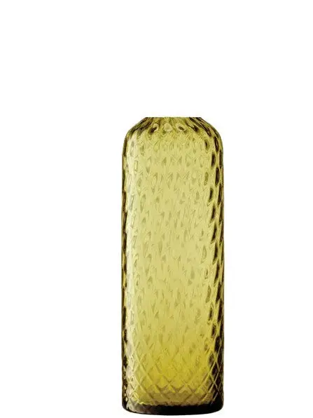 Tall Woodland Green Dapple Vase – Organic Textured Design 1