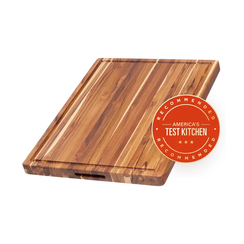Teakhaus Large Traditional Carving Board – Juice Groove Design For Meats & Cheeses 1