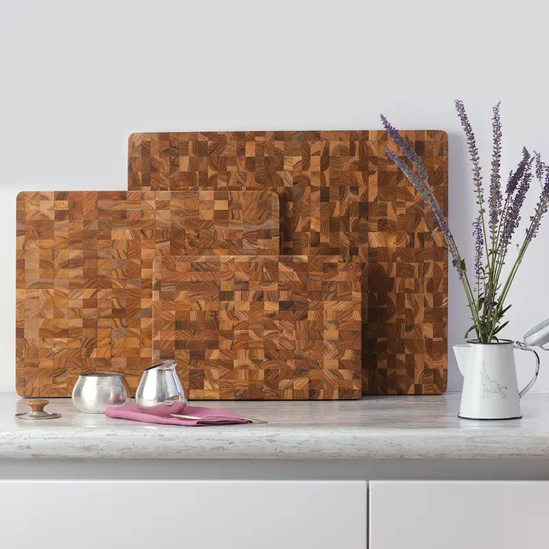 Teakhaus Small End-Grain Cutting Board – Compact, Knife-Friendly Prep Tool 1