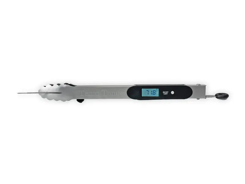 Temptong 2-In-1 Stainless Steel Bbq Tongs With Built-In Thermometer 1