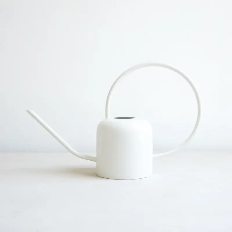 The Floral Society White Powder-Coated Watering Can 1