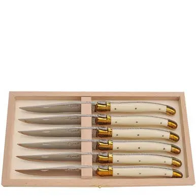 The French Farm Premium Steak Knife Set – 6 Ivory-Handled Blades 1